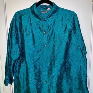 Chico's Silk Embroidery Jacket